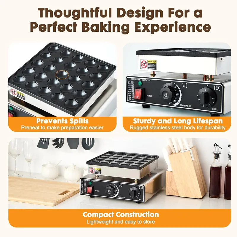 Ticari Tip Mini Krep Makinesi, - Mini Waffle Maker Machine incelemesi ve fiyatı
