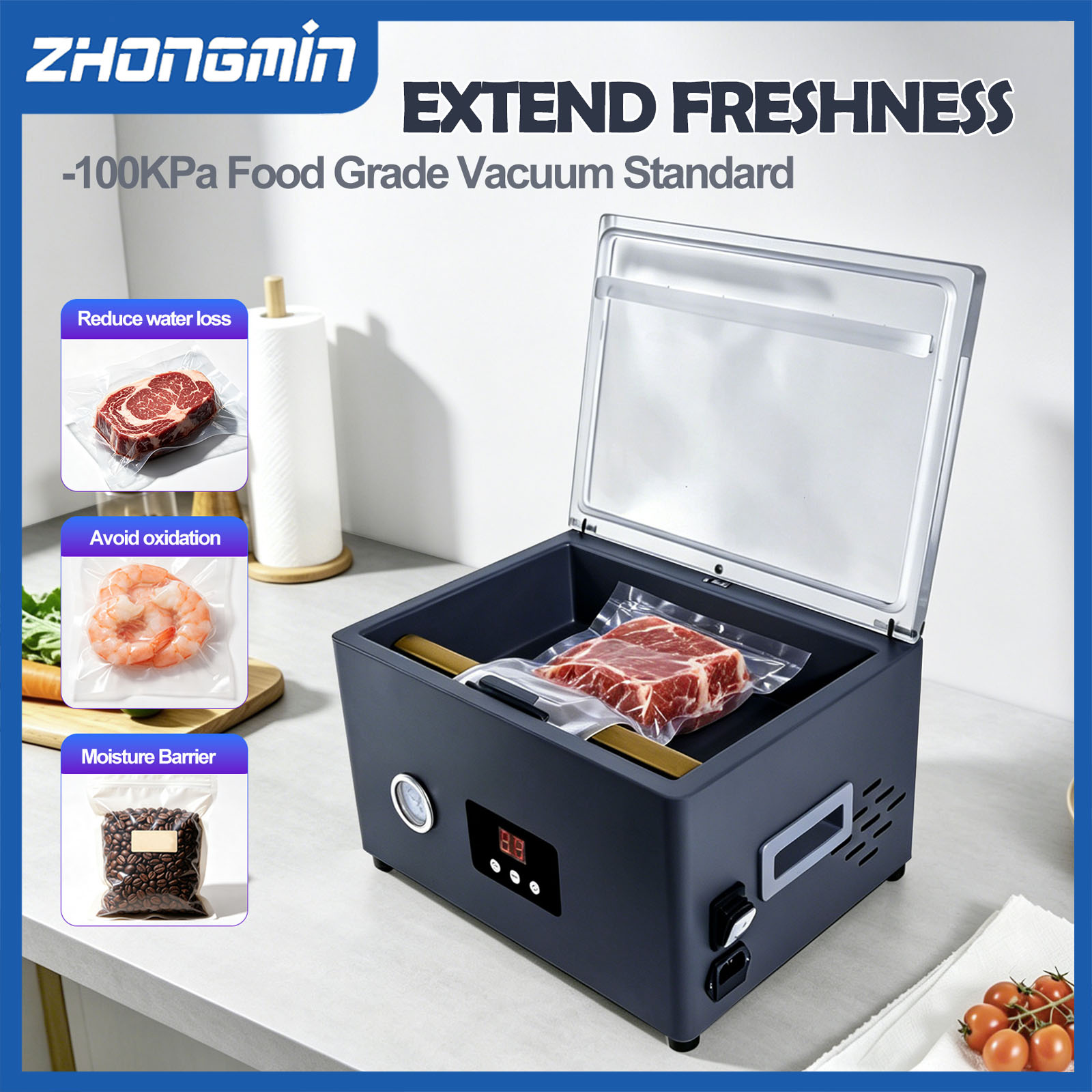 ZM-CVS300 Gıda Vakum Paketleme - Food Vacuum Sealer Machine incelemesi ve fiyatı